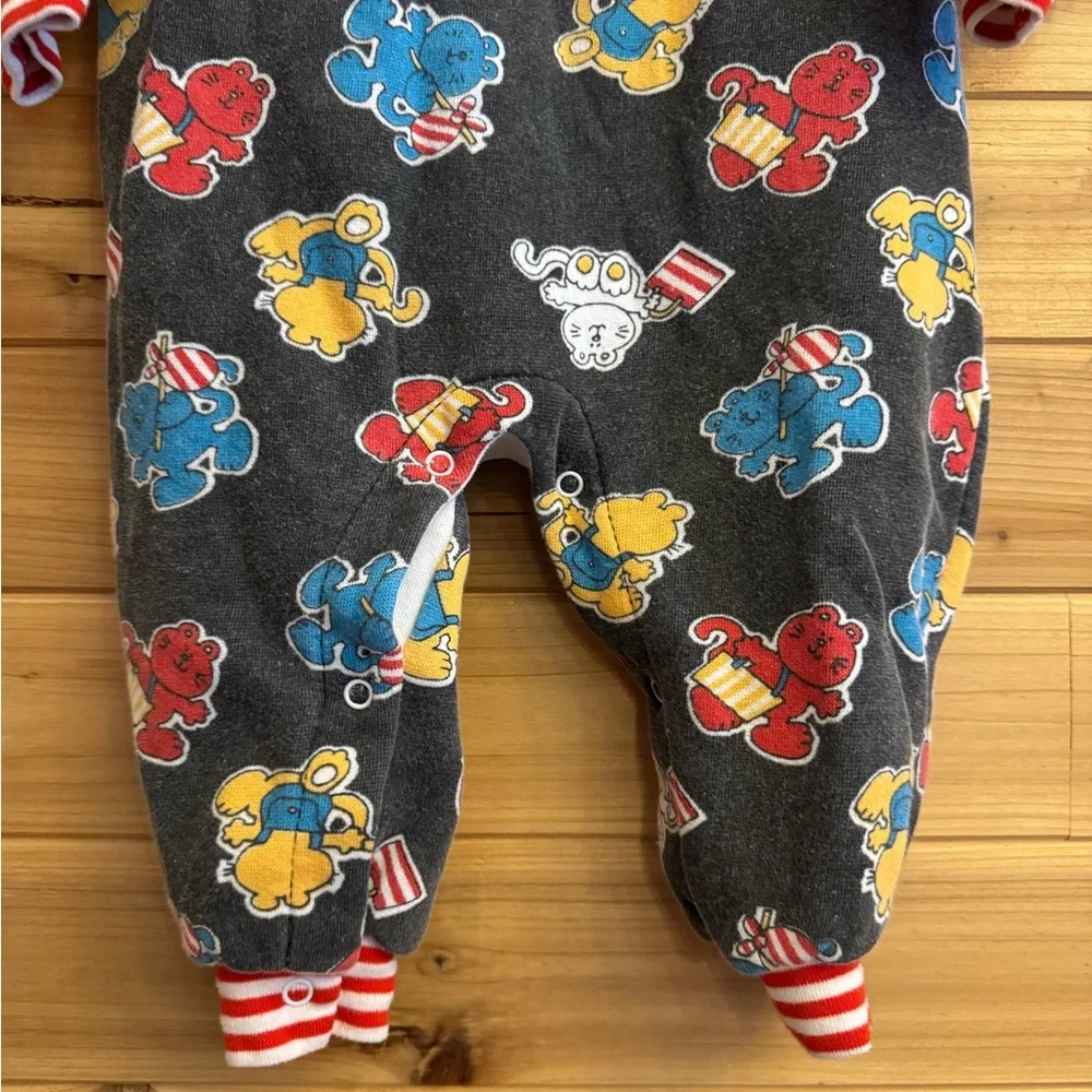 Vintage 90’s 9 & 18 Months Animal Giraffe Cat Colorful Romper Jumpsuit Retro